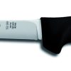 Sani-Safe-Soft-Grip Black Handle Narrow Curved Boner Boning 6"