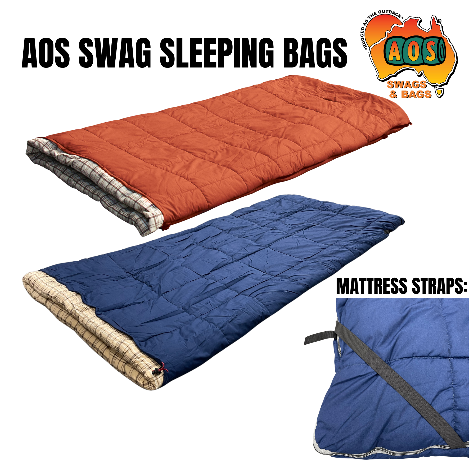 AOS XL SWAG SLEEPING BAG DESIGNED FOR A SWAG Aussie Supplies