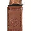 KA-BAR® Full-size Brown Leather USMC Sheath for 7" Blades (1217s)