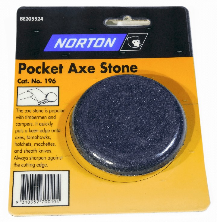 Sharpen an Axe with a Norton IB64 Round Stone