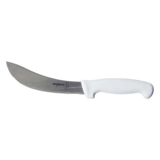 SICUT Curved Blade Beef Skinning Knife – 6″ Blade with White Handle