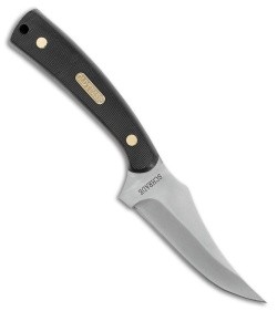 Schrade Old Timer Large Sharpfinger Fixed Blade Knife Black Delrin