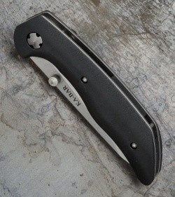 Ka-Bar Jarosz Folder Tanto Liner Lock Knife Black GFN (3.5" Stonewash) 7506