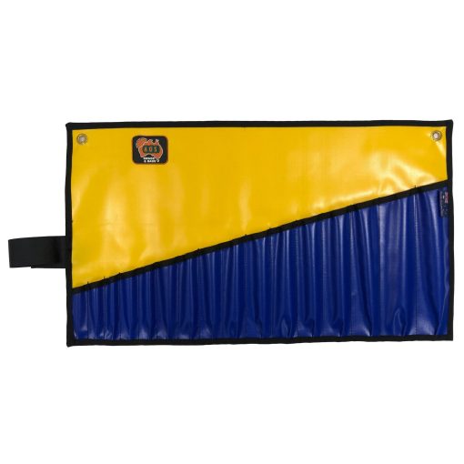 AOS Spanner Roll - Medium 16 Pockets - Yellow/Blue PVC