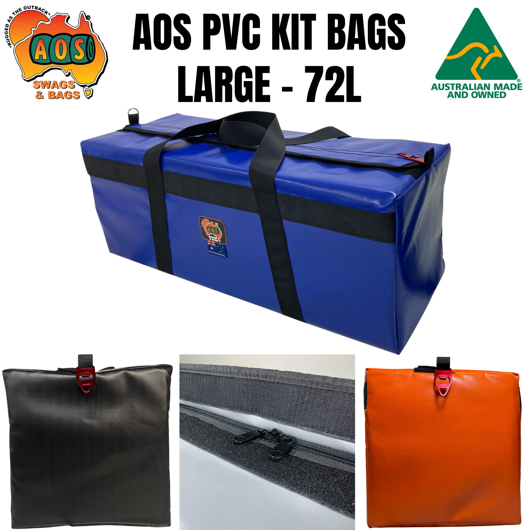 AOS AUS Made PVC Marine Gear Kit Bag – Aussie Outback Supplies