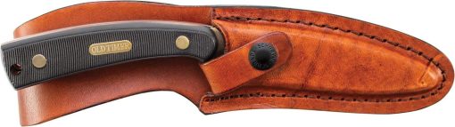 Schrade 158OT Old Timer Skinner Fixed 3.5" Blade with Gut Hook, Delrin Handles, Brown Leather Sheath