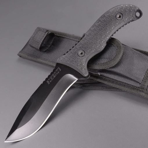 Schrade SCHF26 Extreme Survival F26 Fixed 5.4" Black Blade, Rubber Handle, Nylon Sheath