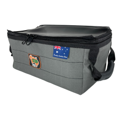 AOS Aussie Made Cargo Storage Drawer Bag W/Clear Top & Divider - Canvas - STD 16cm - Small, GREY
