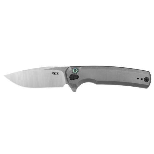 Zero Tolerance 0044, Button Lock Flipper, 3.2" Stone Washed Blade, Folding Knife, Titanium Handles, CPM S45VN Steel