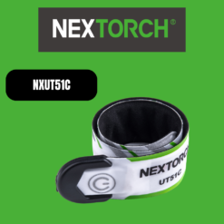 NEXTORCH UT51C Multi-Color Flashing Safety Slap Bracelet – USB-C Rechargeable, 360° Illumination, Waterproof