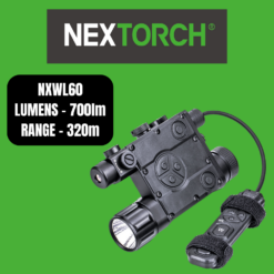 NEXTORCH WL60 Green Aiming Laser Sight with LED Weapon Light & Illuminator