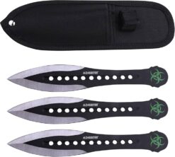 Alternative view of *VAN NT* Zombie Throw Knife Set – 3-Piece Black Tactical Blades