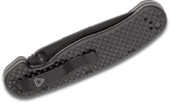 Alternative view of Ontario RAT Model II Folding Knife – D2 Steel Black Blade with Carbon Fibre Handle