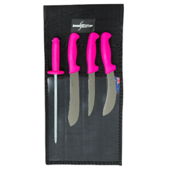 SICUT 4 Piece Butchers Knife Package Pink Handle - LIMITED RUN