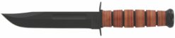 Alternative view of KA-BAR 1217 Full Size USMC Fighting KA-BAR USMC 7" Plain Blade, Leather Handles + Sheath, US Made