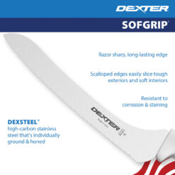 CLEARANCE - Dexter SG163-9SC 9" Offset Sandwich Bread Knife – SofGrip® Dexsteel® - Image 4
