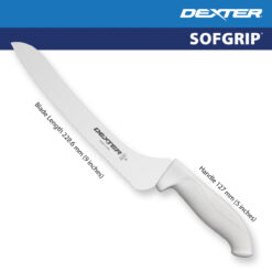 CLEARANCE - Dexter SG163-9SC 9" Offset Sandwich Bread Knife – SofGrip® Dexsteel® - Image 2