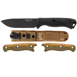 KA-BAR BK16 Short Becker Drop Point Fixed 4.375" Carbon Steel Blade, Zytel Handles, Cordura Sheath, Made in USA