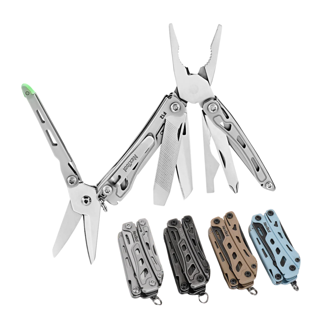 NexTool Mini Flagship F12 13-in-1 Compact Multi-Tool – NexScissor 2.0, Reinforced Pliers & Pocket Clip