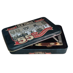 OLD TIMER 55th Anniversary Knife Gift Tin Set with 108OT Junior, 12OT Pal and 8OT Senior Folding Knives - Image 3