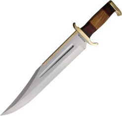 ROUGH RIDER Raiders Bowie Knife 13in Stainless Steel Blade with Wood Handle and Nylon Sheath