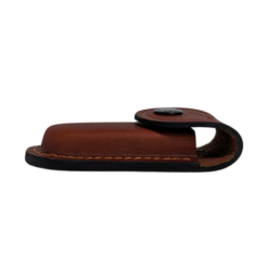 SICUT Brown Leather Belt Pouch suit up to 4" Folding Knife