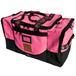 AOS Australian Made Deluxe Canvas Pink Gear Bag 85L Heavy Duty Canvas Lockable Multi-Pocket Storage Bag