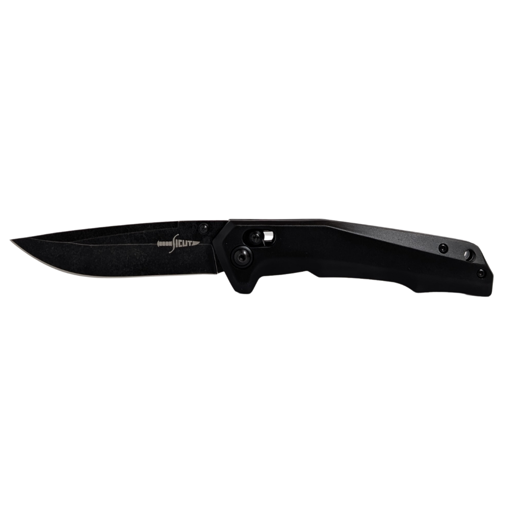 SICUT EDC Axis Lock Folding Knife 3.5″ High Carbon Stainless Steel Blade – Black, Grey or Tan Aluminium Handle - Image 2