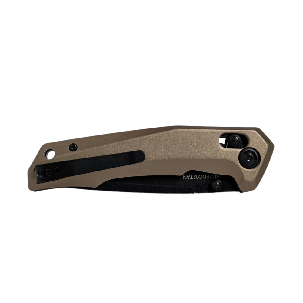 SICUT EDC Axis Lock Folding Knife 3.5″ High Carbon Stainless Steel Blade – Black, Grey or Tan Aluminium Handle - Image 10
