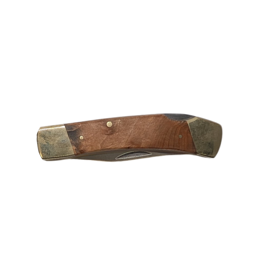 SICUT Traditional Lockback Folding Knife 3.5″ with Leather Belt Pouch – Genuine Bone, Sawcut or Burlwood Handle - Image 9