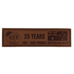 AOS 35 year Anniversary Leather Patch with Touch Tape Back