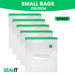 Seal IT Small Reusable Vacuum Sealer Bag 5Pack