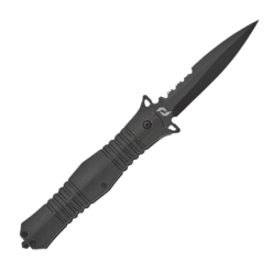 Schrade Beta Class Infiltrate Flipper Folding Knife – 3.75" D2 Single Edge Blade, Black Micarta Handle - Image 5