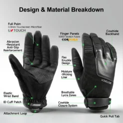 NEXTORCH Edge Guard Cut-Resistant Tactical Gloves – ANSI A7 / EN388 Level F, Full Touchscreen - Image 5